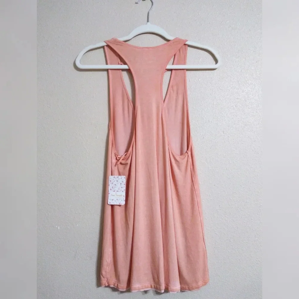 Free People Amelia Tank Top In Peach Size Small